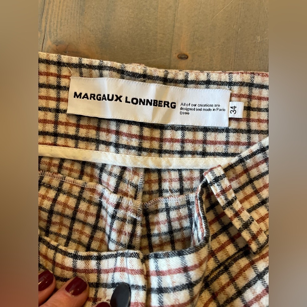 Margaux‎ Designer Checkered Chinos Size 2 - Picture 5 of 7